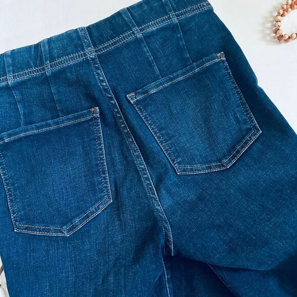 Free People Ultra High Rise Dark Wash Pull On Skinny Stretch Jeans - Picture 8 of 10